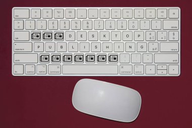 Masaüstü Yayıncılık kavramını ifade eden hayali klavye