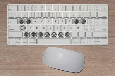 Erişim Sağlayıcı kavramını ifade eden hayali klavye