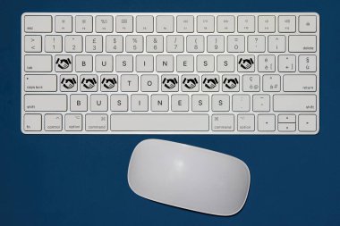 İnternet İş Dünyası kavramını ifade eden hayali klavye