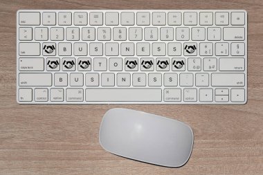 İnternet İş Dünyası kavramını ifade eden hayali klavye