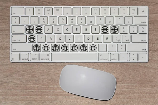 Teclado Imaginário Expressando Conceito Provedor Acesso — Fotografia de Stock