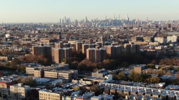 Brooklyn Crown Hights Aus Der Luft — Stockvideo
