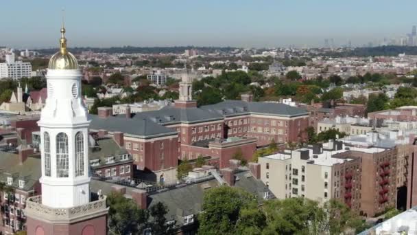 Aerial Flatbush Brooklyn College — Stock Video