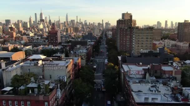 Lower East Side Zon Opkomen — Stockvideo