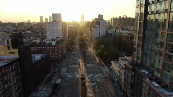 Lower East Side Zon Opkomen — Stockvideo