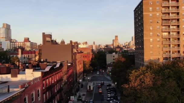 Lower East Side Zon Opkomen — Stockvideo