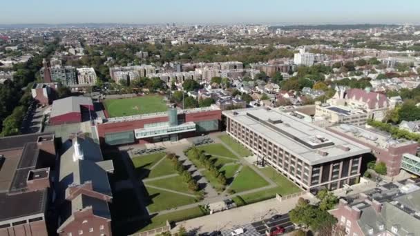 Luchtfoto Van Flatbush Brooklyn College — Stockvideo