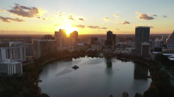 Downtown Orlando Sunset 2020 — Stock Video