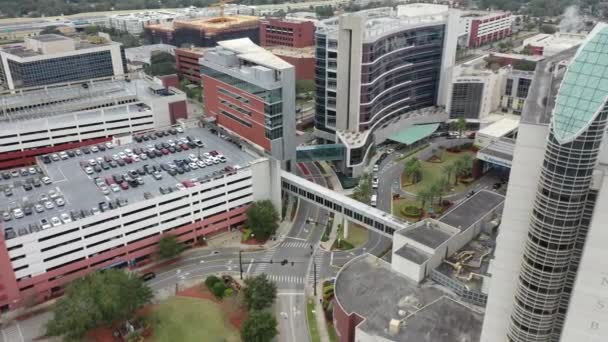Воздушный Дрон Больницы Флориды — стоковое видео