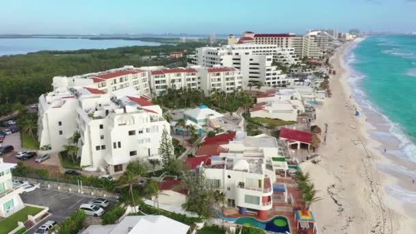 Flygfoto Från Cancun Mexiko — Stockvideo