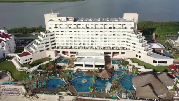 Flygfoto Från Cancun Mexiko — Stockvideo