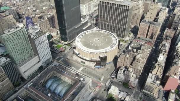 Luchtfoto Van Madison Square Garden — Stockvideo