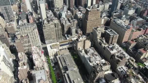 Midtown Street Nyc Aerial 2020 — стоковое видео
