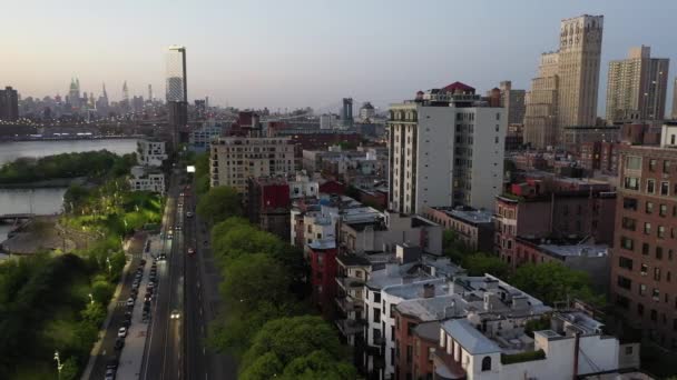 Brooklyn 2020 Evening Aerial — Stock Video