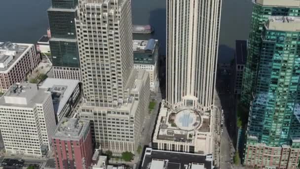 Luchtfoto Van Jersey City New Jersey — Stockvideo