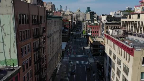 Houston Street Nyc Aerial Pandemic — Stockvideo