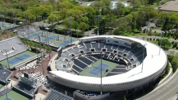 Aerial Citi Field Mets Stadium New York Coronavirus 2020 — стокове відео
