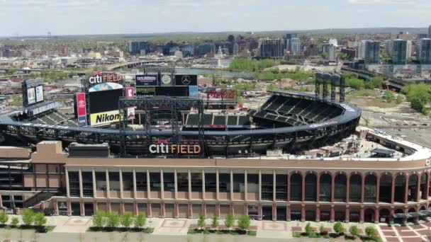 Aerial Citi Field Mets Stadium New York Coronavirus 2020 — Stock videók