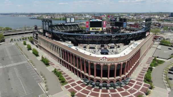 Aerial Citi Field Mets Stadium New York Coronavirus 2020 — стокове відео