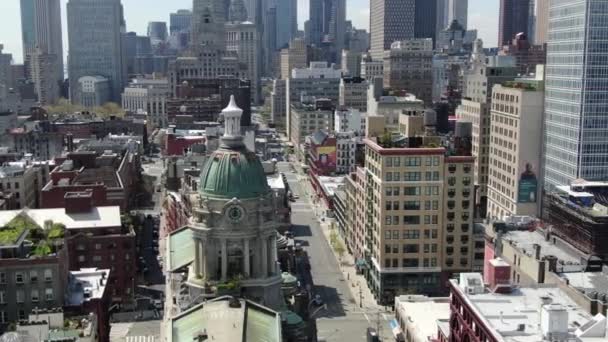 Aerial Downtown Manhattan Nyc Coronavirus 2020 — стоковое видео
