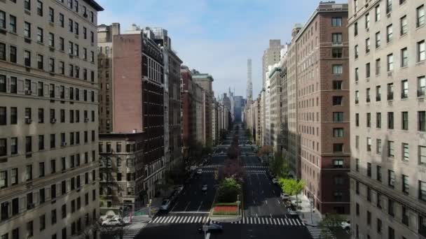 Park Avenue Empty Coronavirus Nowy Jork Kwiecień 2020 — Wideo stockowe