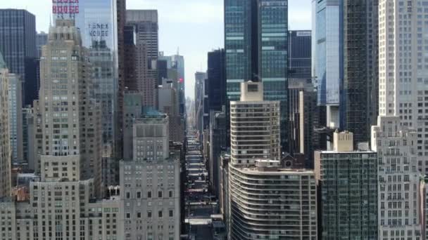 Aerial 7Th Avenue 59Th New York City Durante Coronavirus — Video Stock