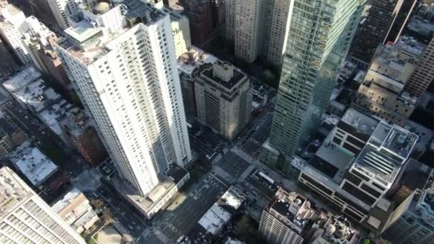 High Angle Midtown East Nyc Während Des Coronavirus Ausbruchs April — Stockvideo