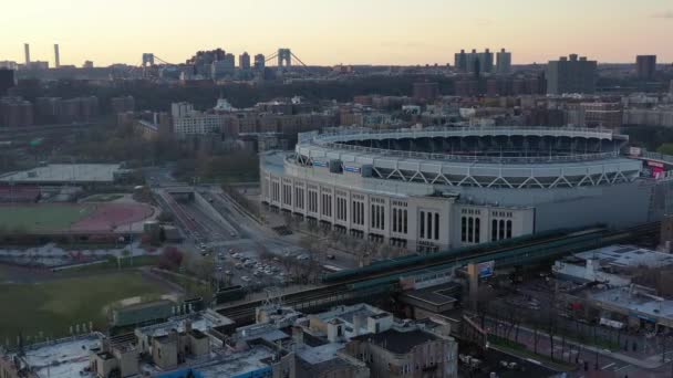 Yankee Stadium Bronx New York Covid Lockdown — Stockvideo