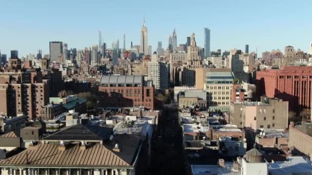 Nyc Downtown Aerial View — Video Stock