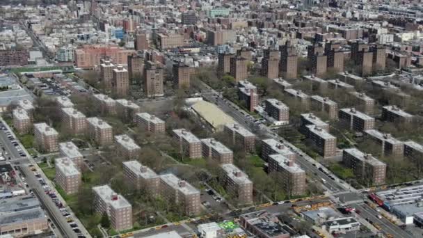 Long Island City Waterfront Queens Tijdens Uitbraak Van Het Coronavirus — Stockvideo