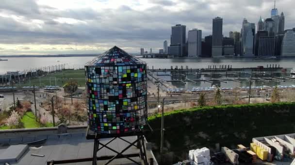 Watertower Brooklyn Heights Promenade Bqe Coronavirus March 2020 — Vídeo de Stock