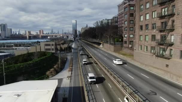 Brooklyn Heights Gezinti Güvertesi Coronavirus Sırasında Bqe Mart 2020 — Stok video