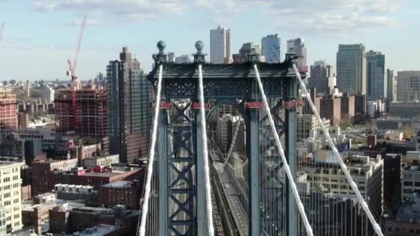 Manhattan Bridge Während Coronavirus Ausbruch März 2020 — Stockvideo