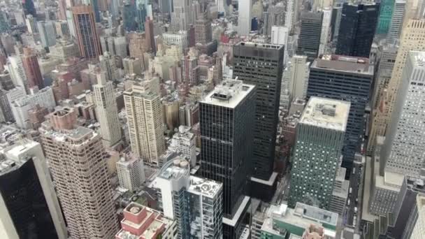 Nyc Downtown Aerial View — Stockvideo