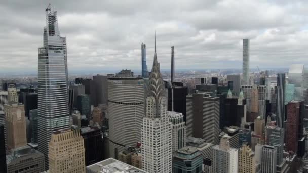 Nyc Downtown Aerial View — Stockvideo