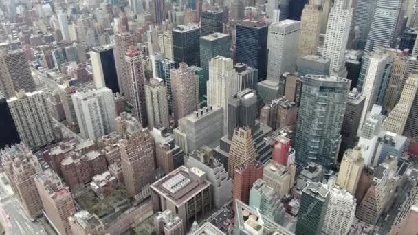 Nyc Downtown Aerial View — Stockvideo