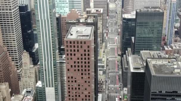 Nyc Downtown Flygvy — Stockvideo