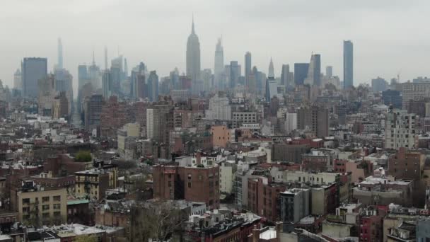 Nyc Downtown Aerial View — Wideo stockowe