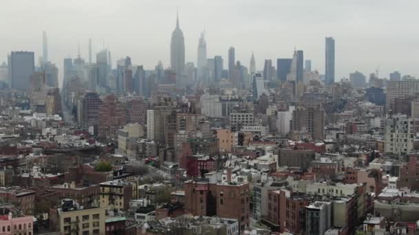 Вид Воздуха Центр Нью Йорка — стоковое видео