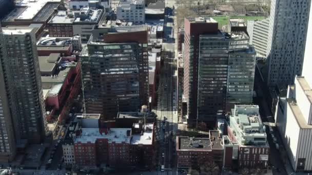 Nyc Downtown Luchtfoto Zicht — Stockvideo