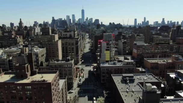 Nyc Downtown Aerial View — Stock Video