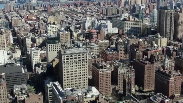 Vista Aérea Del Centro Nueva York — Vídeos de Stock