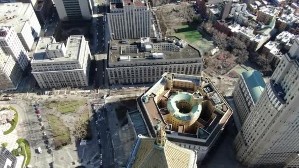 Aerial Courthouse Lower Manhattan Coronavirus 2020 — Stock videók
