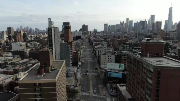 Aerial Downtown Manhattan Nyc 2020 — стоковое видео