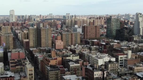 Luchtfoto Van Bowery Downtown Nyc — Stockvideo
