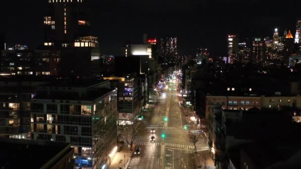 Lower East Side Bowery Aerial — Stockvideo