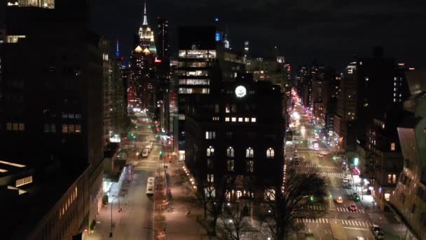 Lower East Side Bowery Aerial — стокове відео