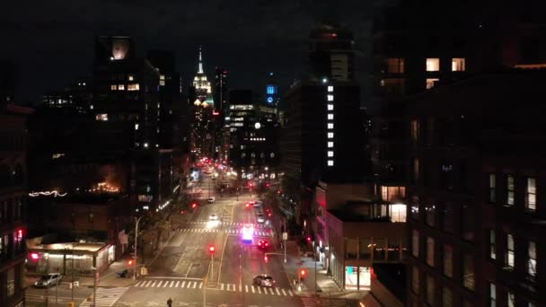 Lower East Side Bowery Aerial — Vídeo de Stock