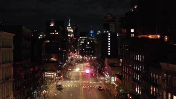 Lower East Side Bowery Aerial — Wideo stockowe