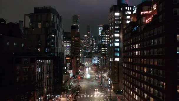 Nyc Soho Downtown Night — Stockvideo